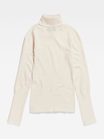 G-Star Sweter wełniany "Core" w kolorze kremowym