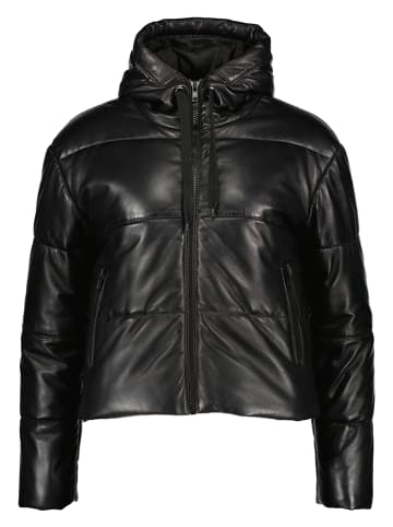 BLUE MONKEY Lederjacke in Schwarz