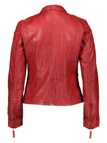 Caminari Skórzana kurtka "Evia" w kolorze czerwonym