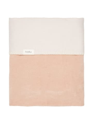 koeka Flanell-Babydecke "Oddi" in Rosa/ Creme - (L)150 x (B)100 cm