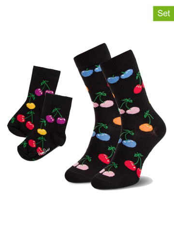 Happy Socks 2tlg. Geschenkset in Schwarz/ Bunt