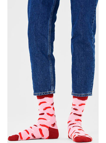 Happy Socks Sokken lichtroze/rood