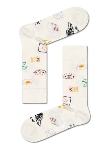 Happy Socks Skarpety w kolorze białym
