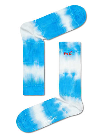 Happy Socks Socken in Hellblau/ Weiß