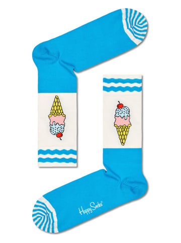 Happy Socks Skarpety w kolorze błękitno-białym
