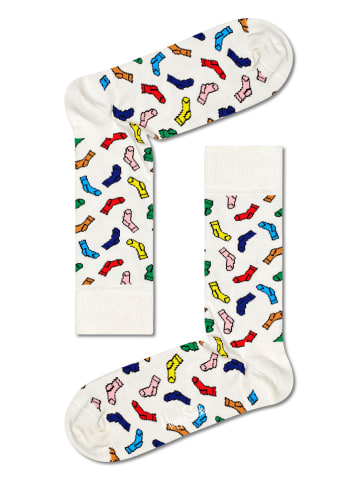 Happy Socks Socken in Weiß/ Bunt
