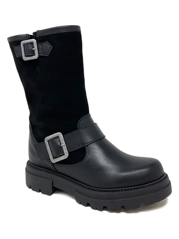 Hanks Leder-Boots in Schwarz