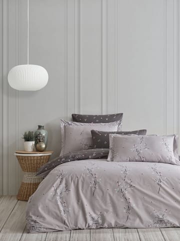 Colorful Cotton Renforcé beddengoedset "Mayda" lichtgrijs/antraciet