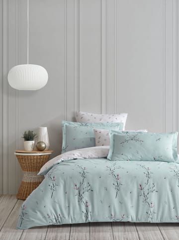 Colorful Cotton Renforcé beddengoedset "Mayda" mintgroen/wit