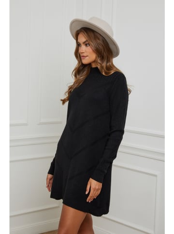 Soft Cashmere Gebreide jurk zwart