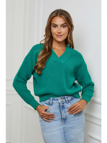 Soft Cashmere Sweter w kolorze zielonym