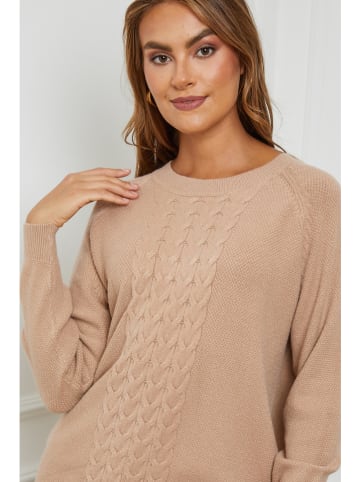 Soft Cashmere Pullover in Hellbraun