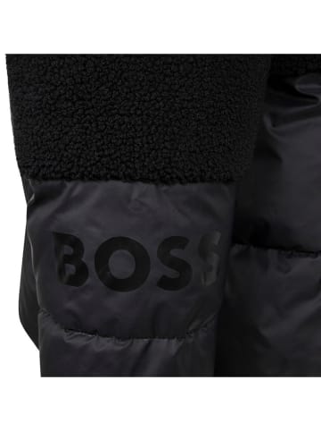 Hugo Boss Kids Doorgestikte jas zwart