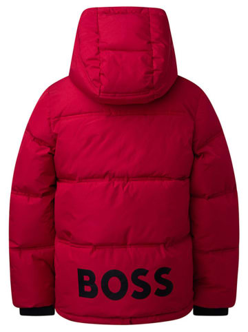 Hugo Boss Kids Doorgestikte jas rood