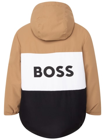 Hugo Boss Kids Übergangsjacke in Hellbraun/ Weiß/ Schwarz