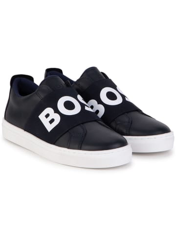 Hugo Boss Kids Leren instappers zwart