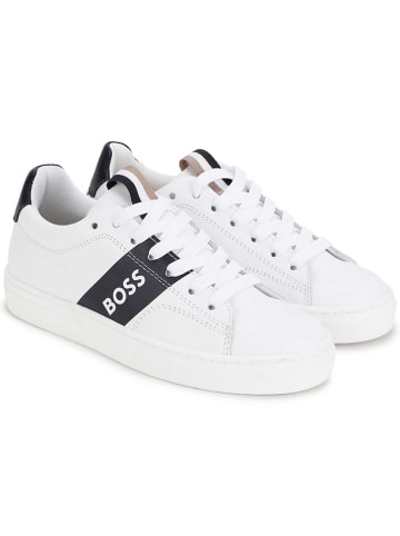 Hugo Boss Kids Skórzane sneakersy w kolorze białym