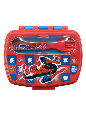 Spiderman Śniadaniówka "Spiderman" w kolorze czerwono-niebieskim - 17 x 14 x 6 cm