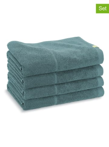 Kushel 4-delige set: handdoeken "The Hand & Hair Set" groen