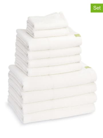 Kushel 10-delige handdoekenset "The Family Set" wit