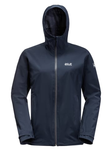 Jack Wolfskin Regenjas "Pack & Go" donkerblauw