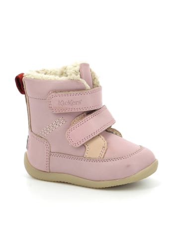 Kickers Leder-Winterstiefel "Bamakratch" in Rosa