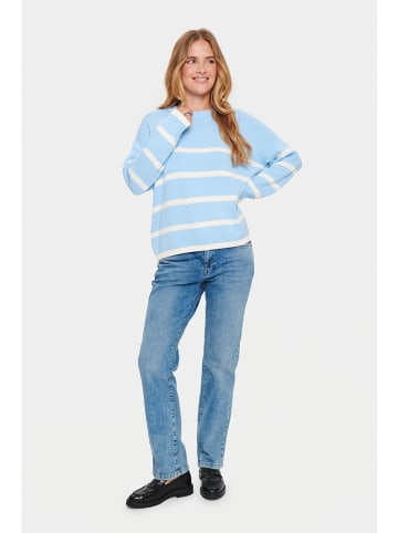 SAINT TROPEZ Sweter w kolorze błękitnym