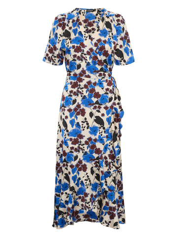 Soaked in Luxury Sukienka "Karven" w kolorze kremowo-niebiesko-bordowym