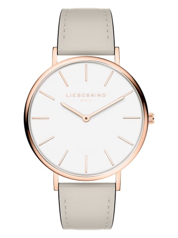 Liebeskind Quarzuhr in Beige/ Roségold