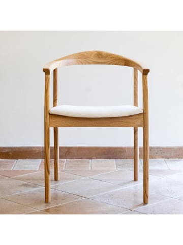 Evila Krzesło "Porto" w kolorze jasnobrązowym - 42 x 49 x 40 cm