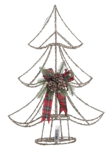 InArt Decoratieve ledlamp "Tree" goudkleurig/rood/bruin - (B)40 x (H)55 x (D)10 cm