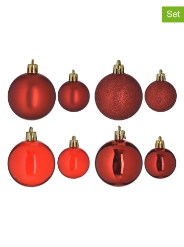 InArt 100-delige set: kerstballen rood