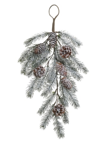 InArt Kunstpflanze in Grün/ Braun/ Weiß - (H)55 cm