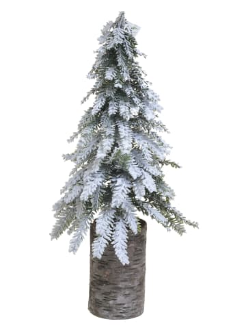 InArt Künstlicher Weihnachtsbaum in Weiß/ Braun/ Grün - (H)42 cm