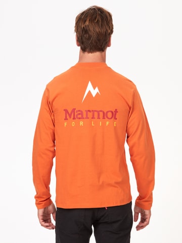 Marmot Longsleeve "Marmot For Life" in Orange