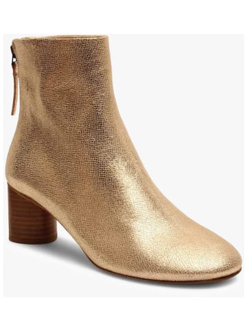 bisgaard Leren enkellaarzen goudkleurig