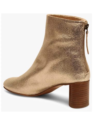 bisgaard Leren enkellaarzen goudkleurig