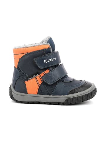 Kickers Boots "Sitrouille WPF" in Dunkelblau/ Orange