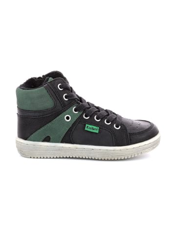 Kickers Sneakersy "Lowell" w kolorze czarno-zielonym