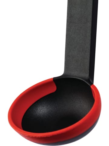 Woll Opscheplepel zwart/rood - (L)32 cm
