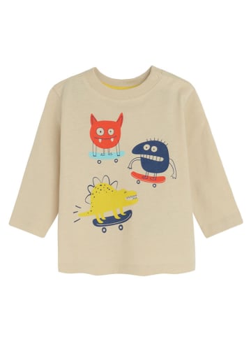 COOL CLUB Longsleeve in Beige/ Rot/ Dunkelblau
