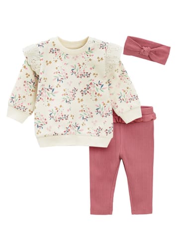 COOL CLUB 3tlg. Outfit in Creme/ Pink
