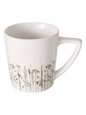 Boltze 2-delige set: koppen "Kamina" wit/lichtbruin - 300 ml