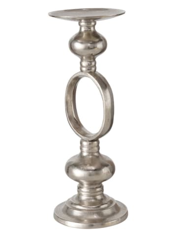 Boltze Kerzenständer "Plokky" in Silber - (H)48 cm
