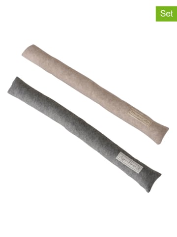 Boltze 2er-Set: Zugluftstopper "Forestis" in Grau/ Beige