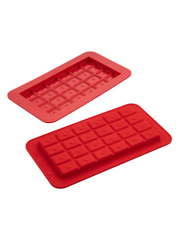Dr. Oetker 2er-Set: Silikon-Schokoladenformen "SüßeTafel" in Rot
