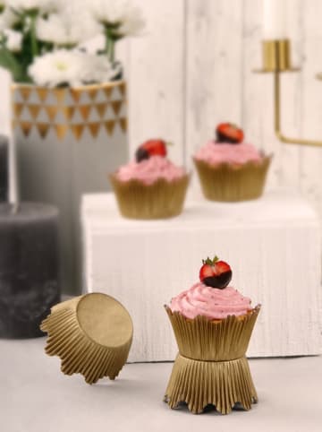 Dr. Oetker 2-delige set: papieren bakvormpjes goudkleurig - Ø 8 cm - 2x 60 stukjes