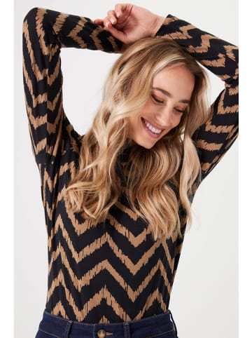 Garcia Longsleeve zwart/camel