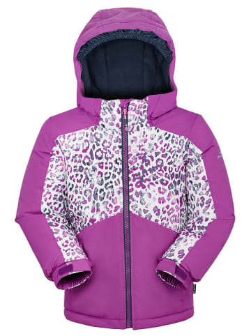 Kamik Kurtka narciarska "Darcey" w kolorze fioletowym ze wzorem