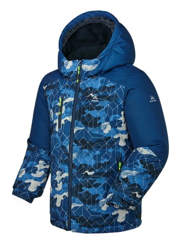 Kamik Kurtka narciarska "Reid" w kolorze niebieskim ze wzorem